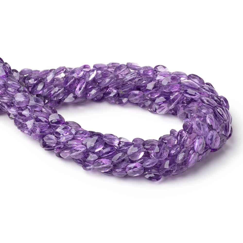 6x5-10x8mm Amethyst Faceted Oval Beads 15.5 inch 52 pieces (ONLINE ORDER ONLY)