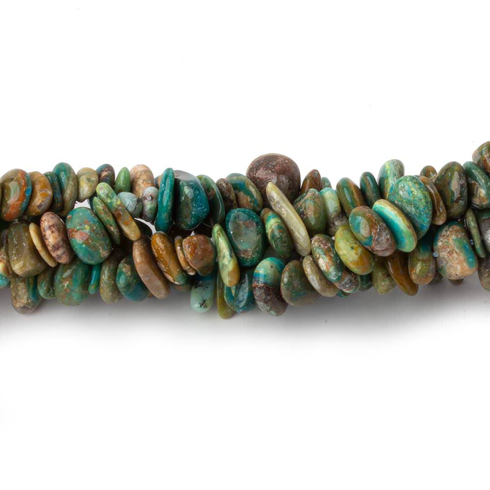 6x5-11x6mm Blue Peruvian Opal ( Opalina )  plain chip nugget beads 16 inch (ONLINE ORDER ONLY)