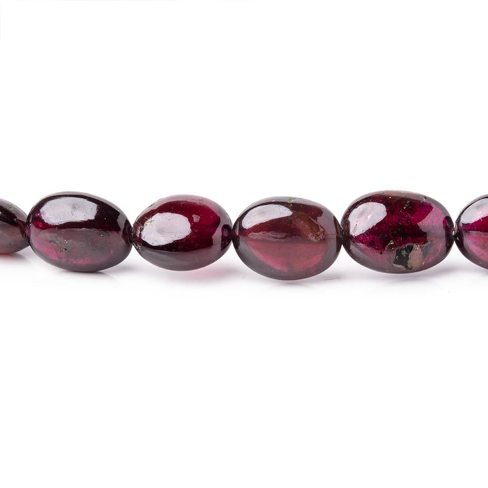 6x5-11x8mm Rhodolite Garnet Plain Oval Beads 16 inch 48 pieces (ONLINE ORDER ONLY)