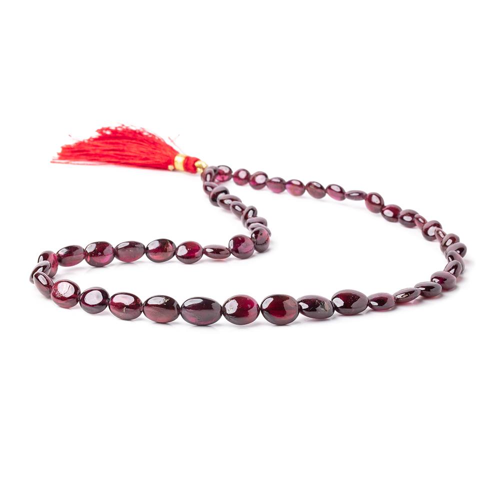 6x5-11x8mm Rhodolite Garnet Plain Oval Beads 16 inch 48 pieces (ONLINE ORDER ONLY)