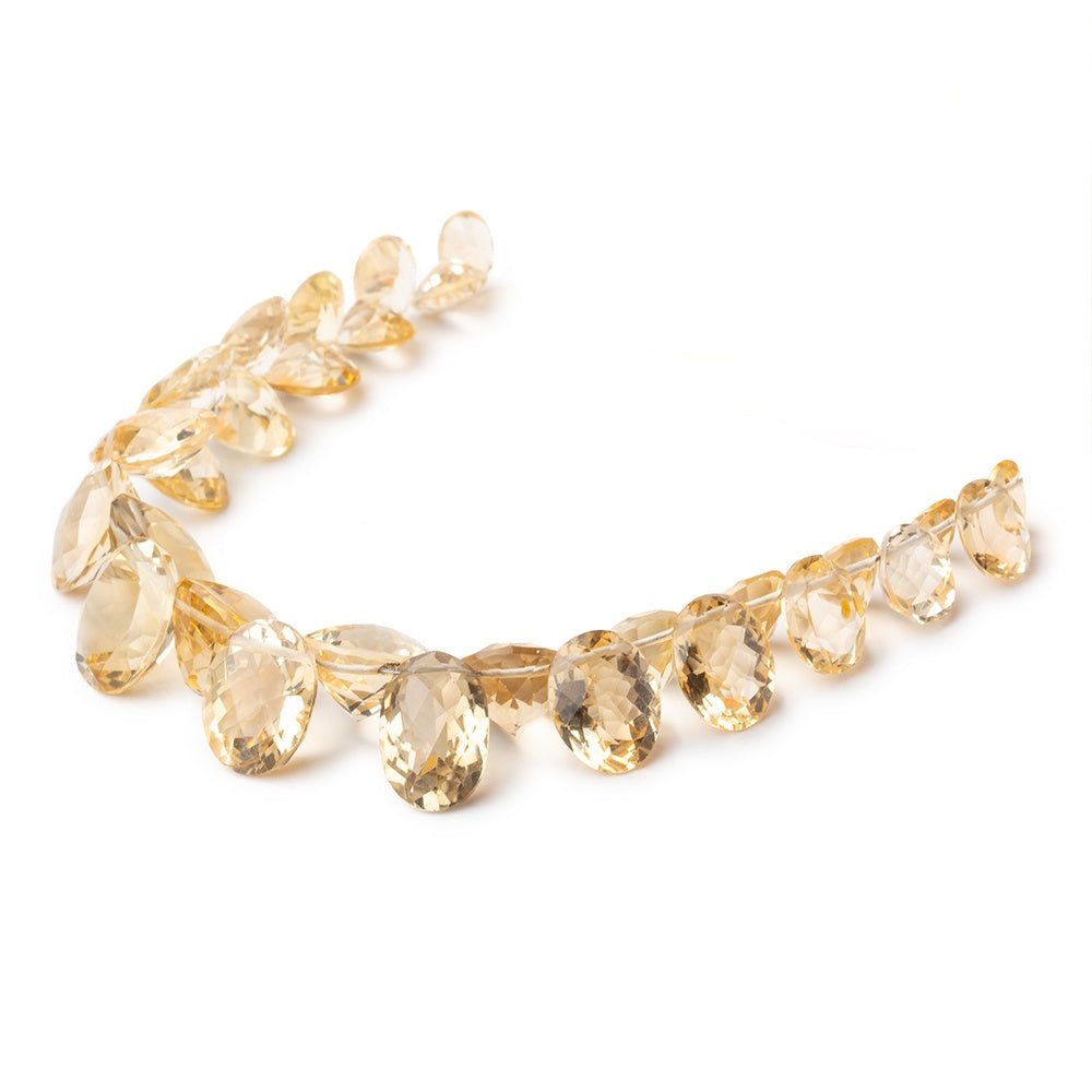 6x5-12x9mm Citrine Pavilion Faceted Oval Beads 5.5 inch 29 pieces AAA (ONLINE ORDER ONLY)
