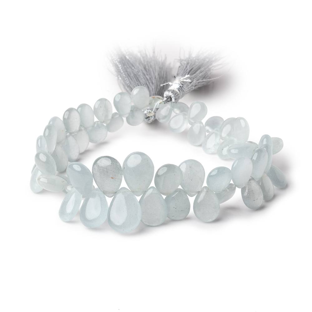 6x5-13x9mm Aquamarine Plain Pear Beads 8 inch 54 pieces AAA (ONLINE ORDER ONLY)