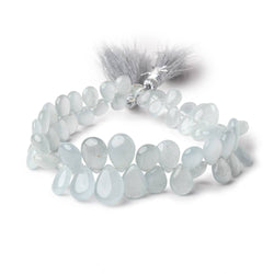 6x5-13x9mm Aquamarine Plain Pear Beads 8 inch 54 pieces AAA (ONLINE ORDER ONLY)