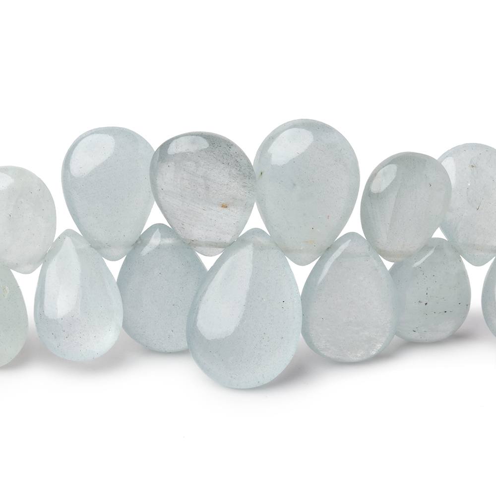 6x5-13x9mm Aquamarine Plain Pear Beads 8 inch 54 pieces AAA (ONLINE ORDER ONLY)