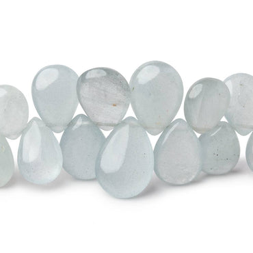 6x5-13x9mm Aquamarine Plain Pear Beads 8 inch 54 pieces AAA (ONLINE ORDER ONLY)