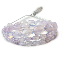 8x6-12x9mm Lavender Opal straight drilled plain ovals 20 inch 51 beads AA 1mm hole (ONLINE ORDER ONLY)