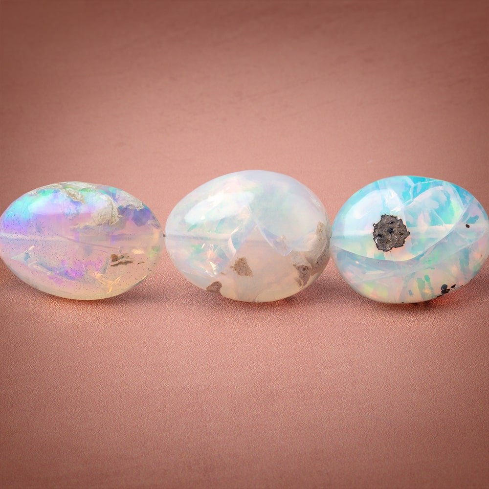 6x5-17x12mm Ethiopian Opal Plain Nugget Beads 20 inch 45 pieces AA (ONLINE ORDER ONLY)