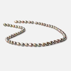 6x5-7x5mm Forest Green Oval Freshwater Pearls 15.5 inch 60 pieces (ONLINE ORDER ONLY)