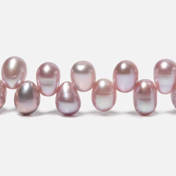 6x5-7x5mm Ice Pink Top Drilled Oval Freshwater Pearls 16 inch 96 pieces (ONLINE ORDER ONLY)