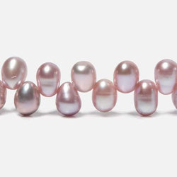 6x5-7x5mm Ice Pink Top Drilled Oval Freshwater Pearls 16 inch 96 pieces (ONLINE ORDER ONLY)