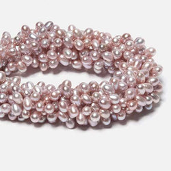 6x5-7x5mm Ice Pink Top Drilled Oval Freshwater Pearls 16 inch 96 pieces (ONLINE ORDER ONLY)