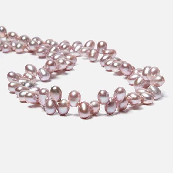 6x5-7x5mm Ice Pink Top Drilled Oval Freshwater Pearls 16 inch 96 pieces (ONLINE ORDER ONLY)