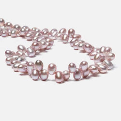 6x5-7x5mm Ice Pink Top Drilled Oval Freshwater Pearls 16 inch 96 pieces (ONLINE ORDER ONLY)