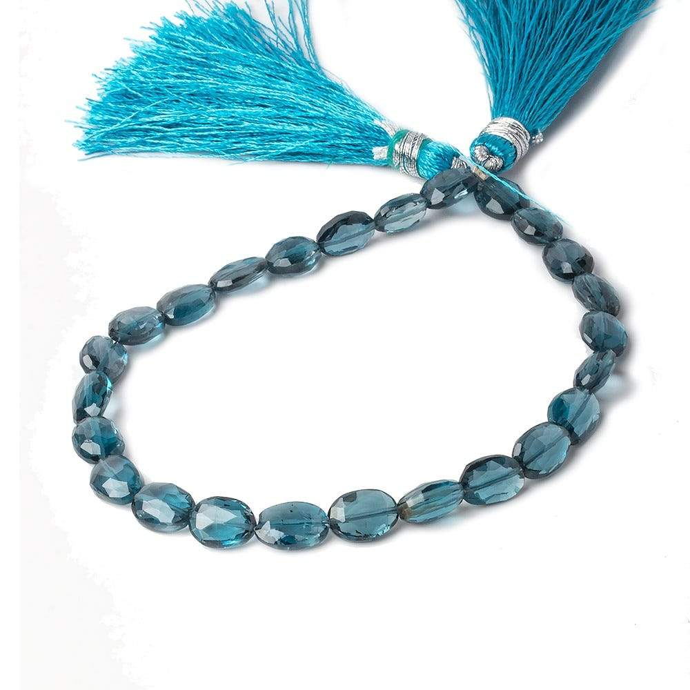6x5-7x5mm London Blue Topaz Faceted Oval Beads AA Grade 8 inch 30 beads (ONLINE ORDER ONLY)