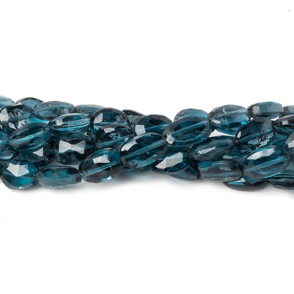 6x5-7x5mm London Blue Topaz Faceted Oval Beads AA Grade 8 inch 30 beads (ONLINE ORDER ONLY)