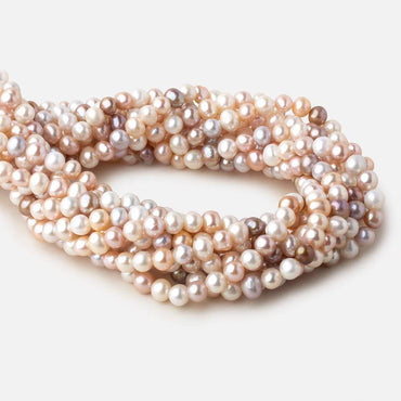 6x5-7x6mm Tri Color side drilled Baroque freshwater pearls 16 inch 68 pieces (ONLINE ORDER ONLY)