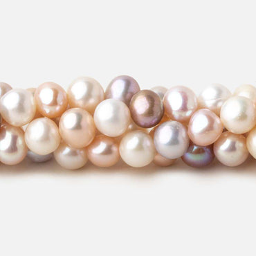 6x5-7x6mm Tri Color side drilled Baroque freshwater pearls 16 inch 68 pieces (ONLINE ORDER ONLY)