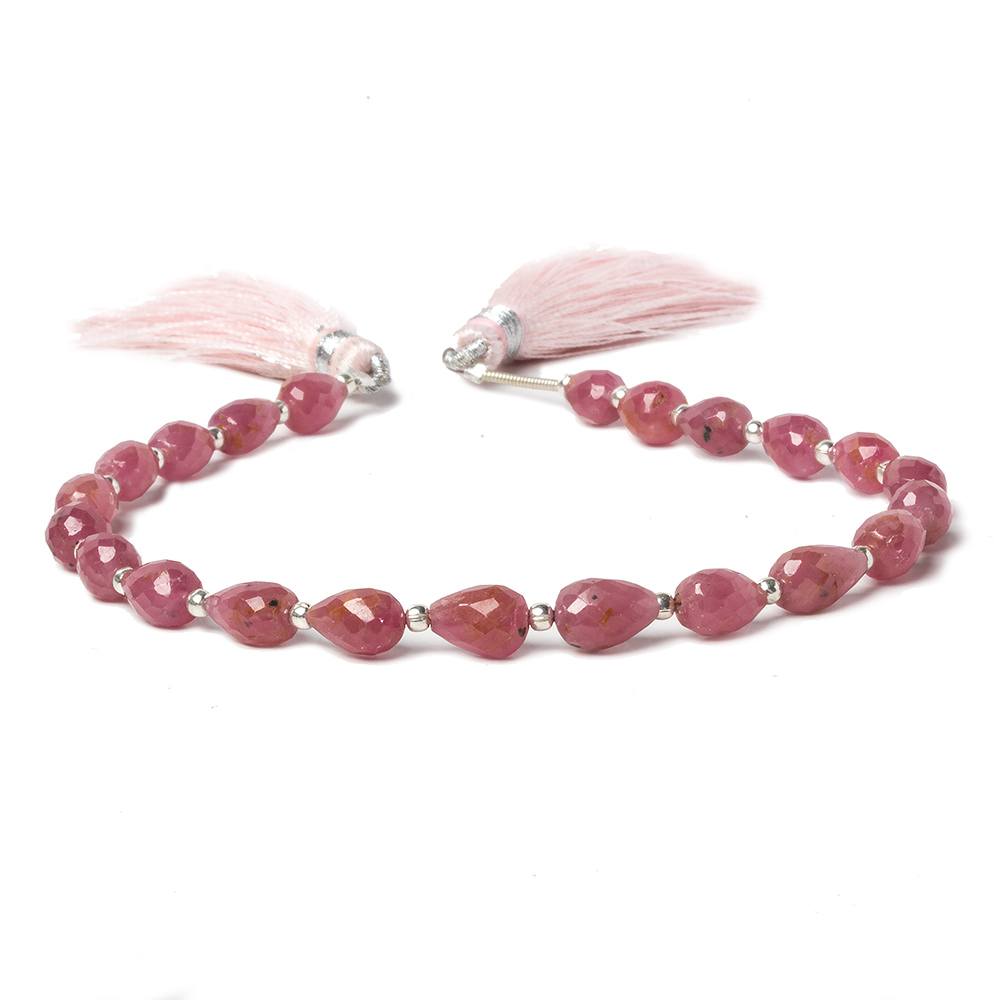 6x5-8x5mm Ruby Straight drilled Tear Drop Beads 8.25 inch 22 pieces (ONLINE ORDER ONLY)