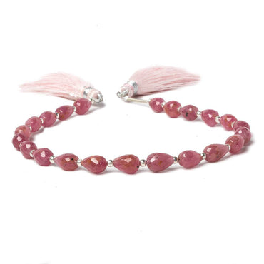 6x5-8x5mm Ruby Straight drilled Tear Drop Beads 8.25 inch 22 pieces (ONLINE ORDER ONLY)