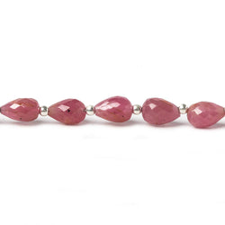 6x5-8x5mm Ruby Straight drilled Tear Drop Beads 8.25 inch 22 pieces (ONLINE ORDER ONLY)