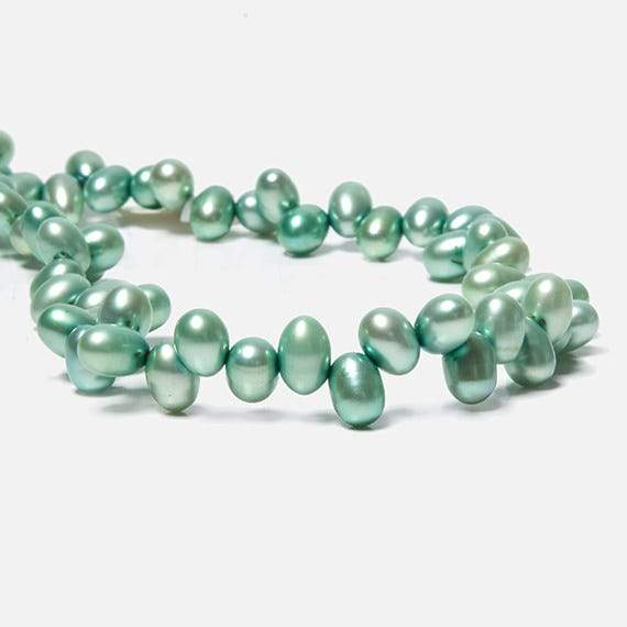 6x5-8x6mm Mint Green Top Drilled Oval Freshwater Pearls 16 inch 84 pieces (ONLINE ORDER ONLY)