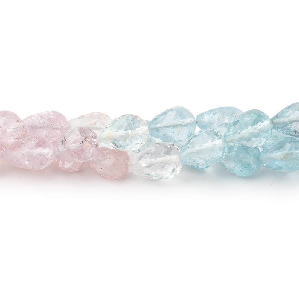 6x5-8x6mm Multi Color Beryl Faceted Tear Drop Beads 18 inch 57 pieces AA (ONLINE ORDER ONLY)