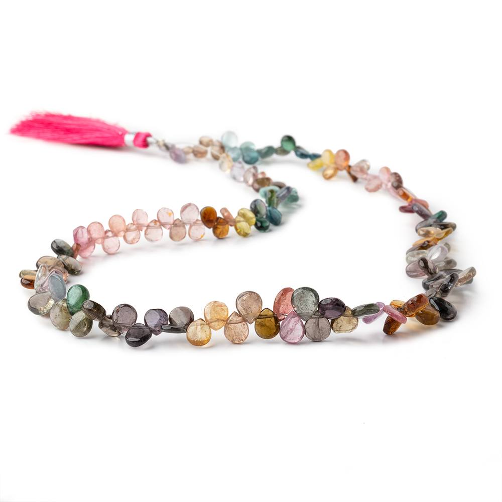 6x5-8x6mm Multi Color Tourmaline Plain Pear Beads 18 inch 138 pieces (ONLINE ORDER ONLY)