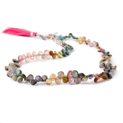 6x5-8x6mm Multi Color Tourmaline Plain Pear Beads 18 inch 138 pieces (ONLINE ORDER ONLY)
