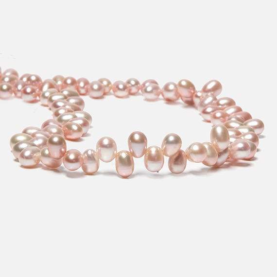 5x7mm Pink Top Drilled Oval Freshwater Pearls 16 inch 77 pieces (ONLINE ORDER ONLY)