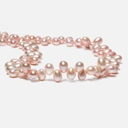 5x7mm Pink Top Drilled Oval Freshwater Pearls 16 inch 77 pieces (ONLINE ORDER ONLY)
