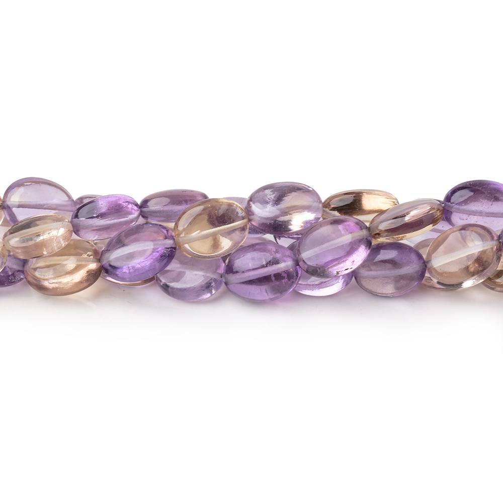 6x5-8x7mm Ametrine Plain Oval Beads 14 inch 44 pieces (ONLINE ORDER ONLY)