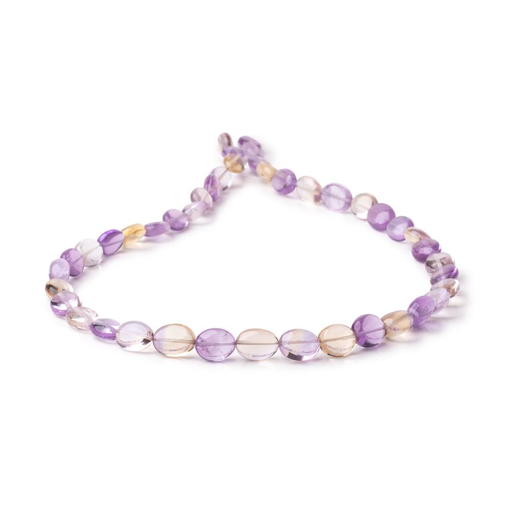 6x5-8x7mm Ametrine Plain Oval Beads 14 inch 44 pieces (ONLINE ORDER ONLY)