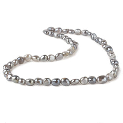 6x5-9x6mm Mystic Platinum Grey Moonstone plain nuggets 16 inch 55 beads (ONLINE ORDER ONLY)