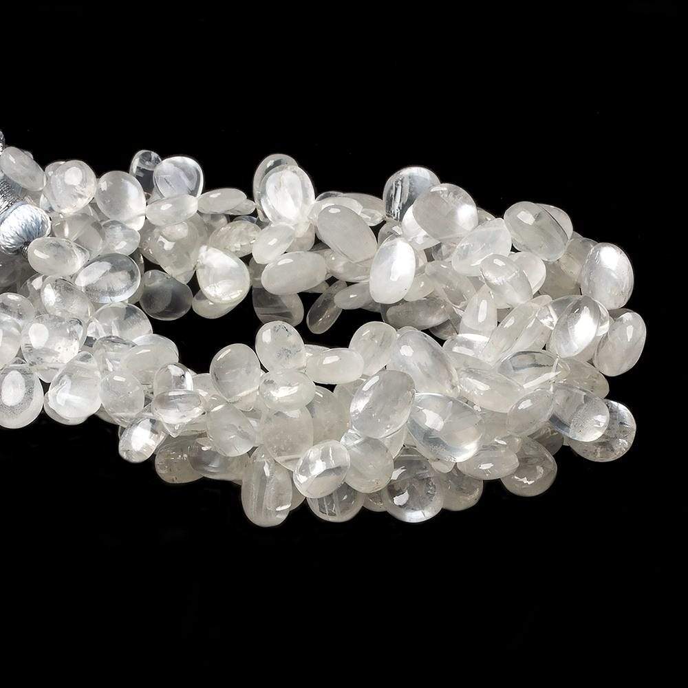 6x5-9x7mm Ceylon Moonstone plain pear beads 8 inch 56 pieces A grade (ONLINE ORDER ONLY)