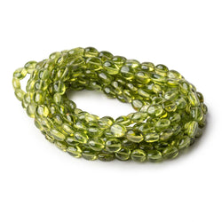 6x5-9x7mm Peridot Plain Oval Beads 15 inch 51 pieces AA (ONLINE ORDER ONLY)