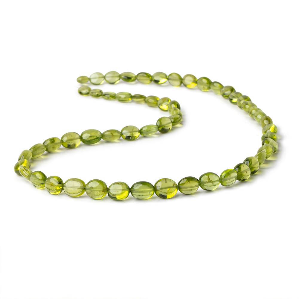 6x5-9x7mm Peridot Plain Oval Beads 15 inch 51 pieces AA (ONLINE ORDER ONLY)