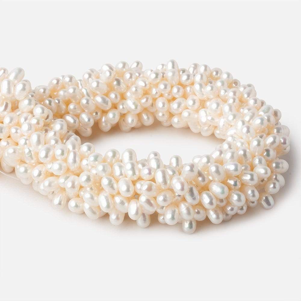 6x5mm Off White Top Drilled Oval Freshwater Pearls 15.5 inch 90 pieces AA (ONLINE ORDER ONLY)