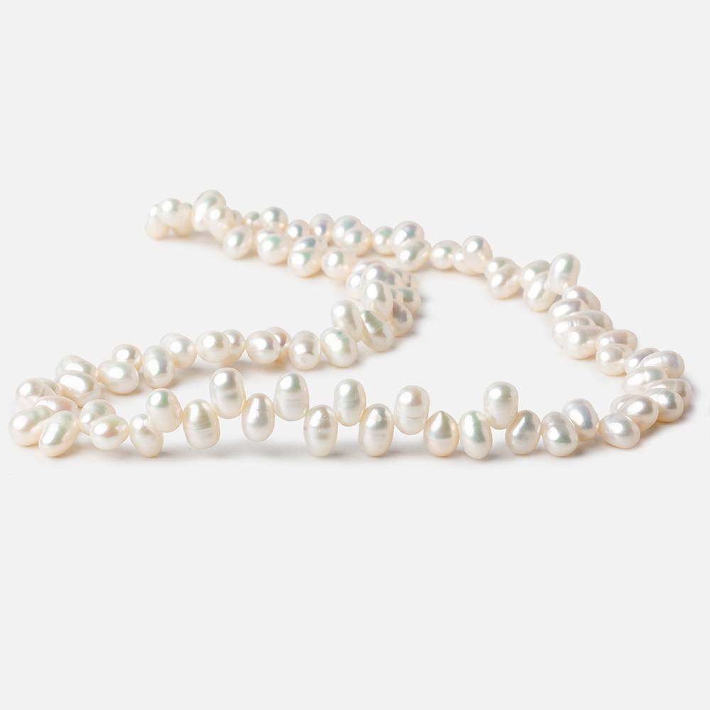 6x5mm Off White Top Drilled Oval Freshwater Pearls 15.5 inch 90 pieces AA (ONLINE ORDER ONLY)