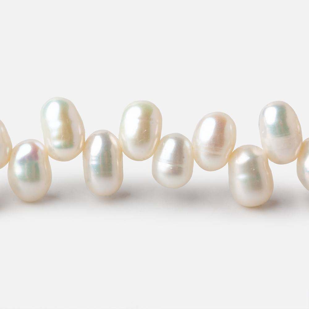 6x5mm Off White Top Drilled Oval Freshwater Pearls 15.5 inch 90 pieces AA (ONLINE ORDER ONLY)