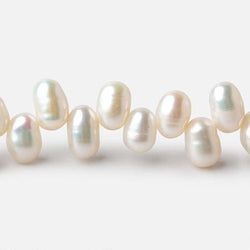 6x5mm Off White Top Drilled Oval Freshwater Pearls 15.5 inch 90 pieces AA (ONLINE ORDER ONLY)