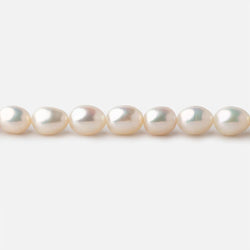6x5mm Cream Straight Drill Oval Freshwater Pearls 15.5 inch 54 pieces AA (ONLINE ORDER ONLY)