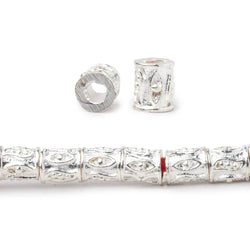 6x5mm Evil Eye Design Tube Beads 8 inch 33 pieces (ONLINE ORDER ONLY)