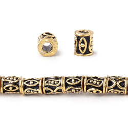 6x5mm Evil Eye Design Tube Beads 8 inch 33 pieces (ONLINE ORDER ONLY)