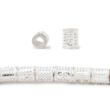 6x5mm Miligrain Dotted Design Tube Beads 8 inch 33 pieces (ONLINE ORDER ONLY)