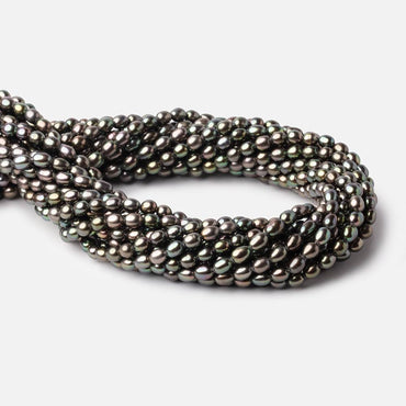 6x5mm Mushroom Green Oval Freshwater Pearl Beads 15.5 inch 62 pieces (ONLINE ORDER ONLY)