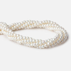 6x5mm Off White Off Round 2.5mm Large Hole Freshwater Pearl 85 pieces (ONLINE ORDER ONLY)