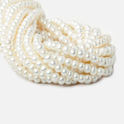 6x5mm Off White Off Round 2.5mm Large Hole Freshwater Pearl 85 pieces (ONLINE ORDER ONLY)