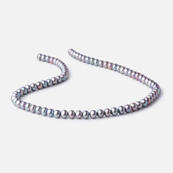 6x5mm Peacock Off Round Freshwater Pearls 16 inch 80 Beads (ONLINE ORDER ONLY)