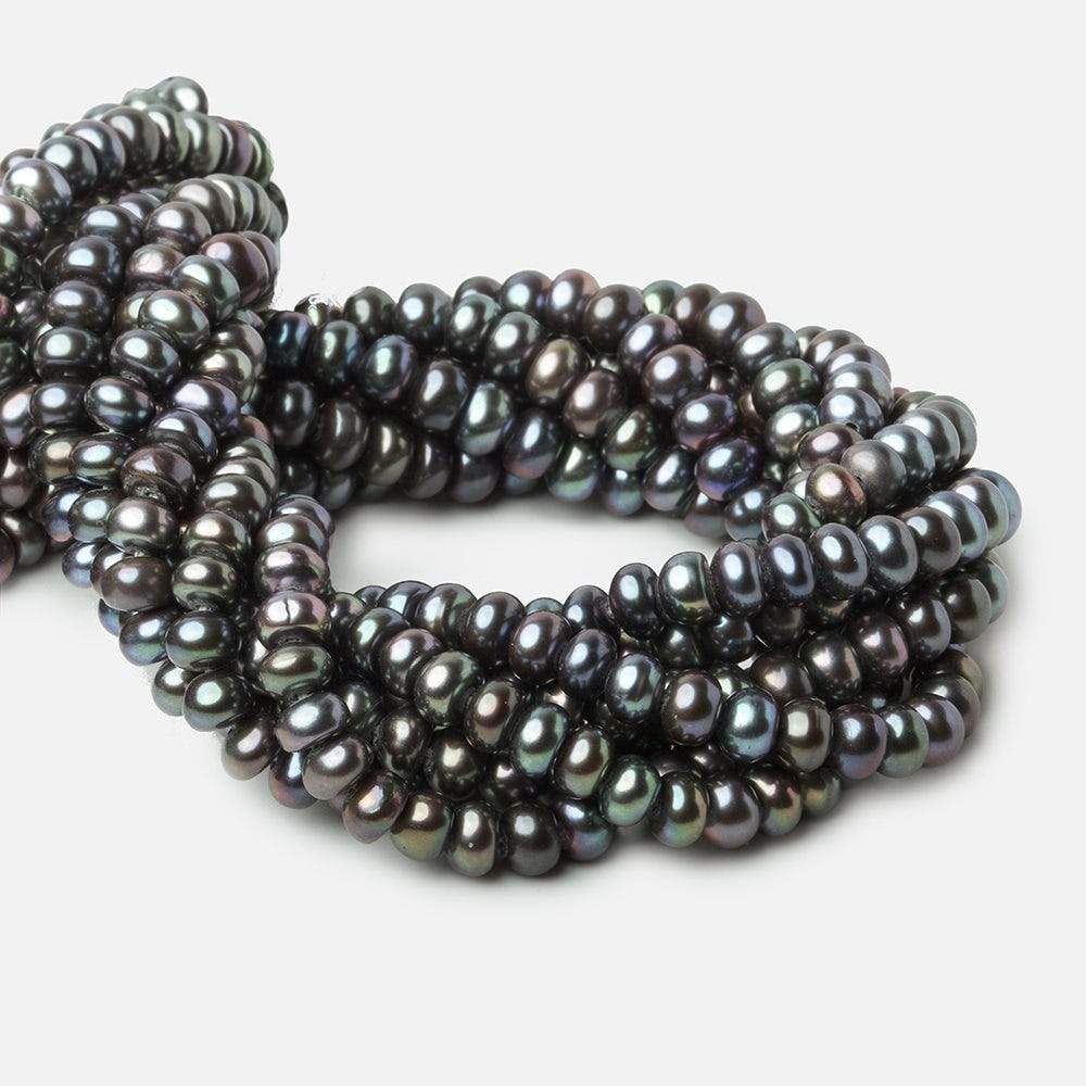 6x5mm Periwinkle Peacock Button Freshwater Pearl 15.5 inch 90 pieces (ONLINE ORDER ONLY)