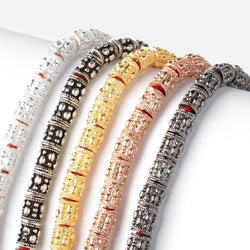 6x5mm Rain Drop Design Tube Beads 8 inch 33 pieces (ONLINE ORDER ONLY)